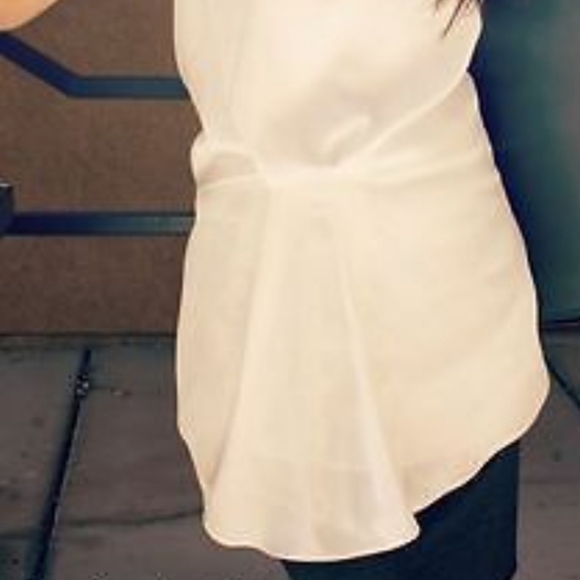 Dolan Left Coast Rayon White Twist Blouse Small - Picture 6 of 6